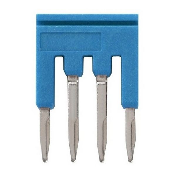 Short bar for terminal blocks 1 mm² push-in plus models, 4 poles, blue image 1