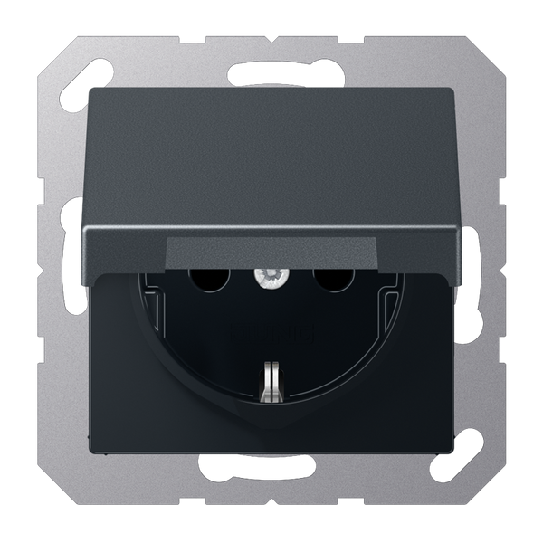 SCHUKO® socket with hinged lid A1520BFKIKLANM image 1
