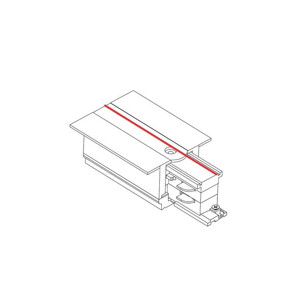 CTLS RECESSED POWER END CAP, LEFT (PE-L) BLACK image 1