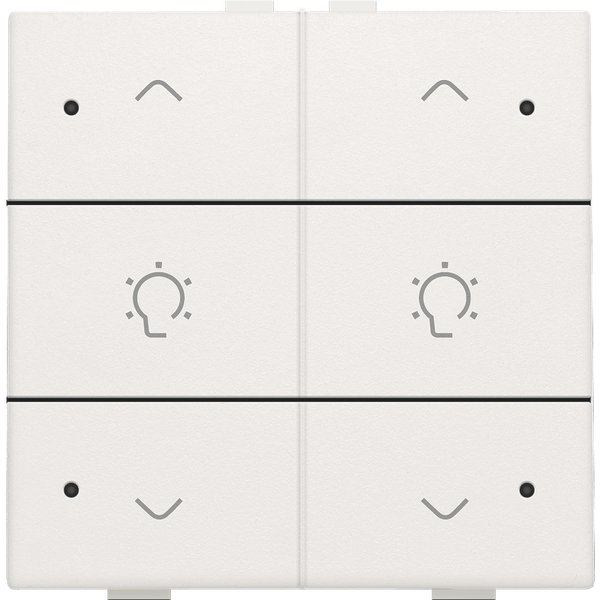 Double dimming control with LED for Niko Home Control, white image 1