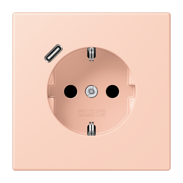 SCHUKO socket with USB type C LC32112 LC1520-18C234 image 1