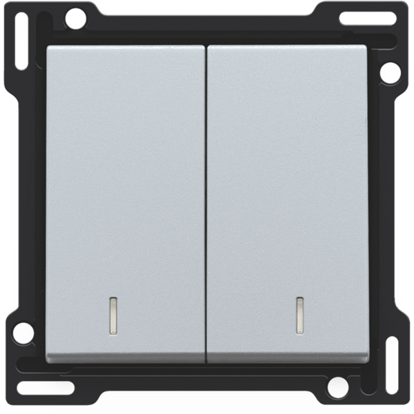 Finishing set with double lens for two-circuit switch, two-way switch image 2