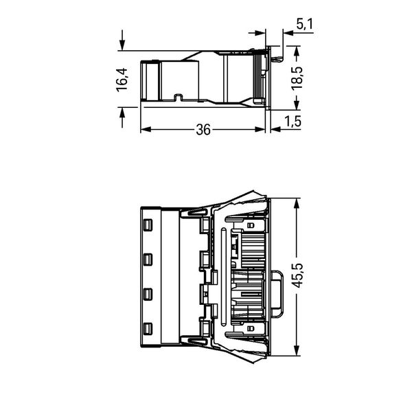 Snap-in plug with direct ground contact 4-pole green image 3