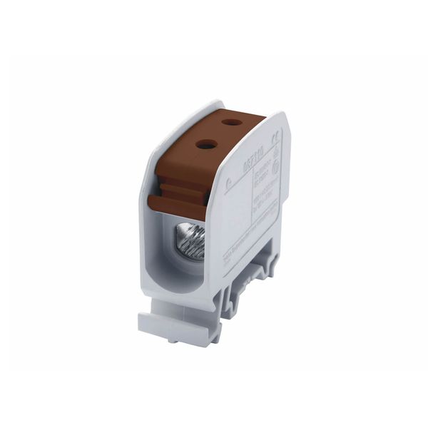 STB 16 Rail-mounted terminal block Al/Cu 87110 SIMBLOCK brown image 1