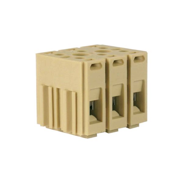 Modular screw terminal block 4mm2, 3-poles, beige color image 1