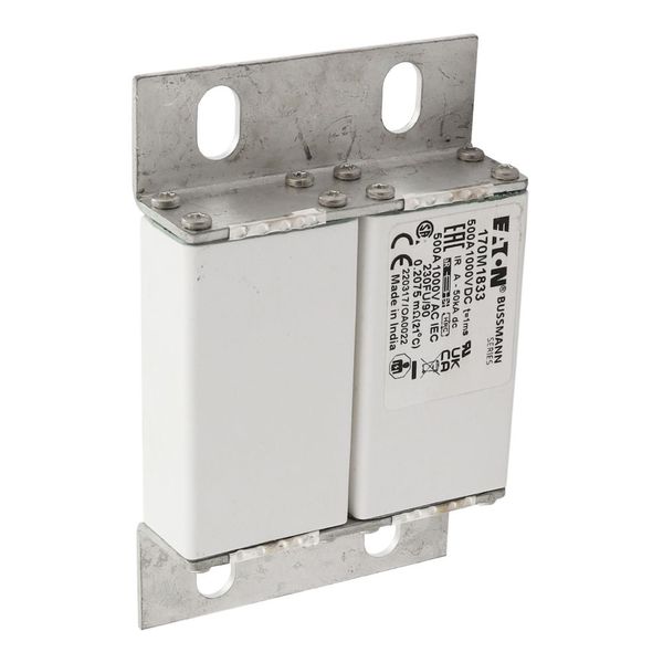 Fuse-link, high speed, 500 A, DC 1000 V, size 230, 24 x 78 x 115 mm, aR, IEC image 24