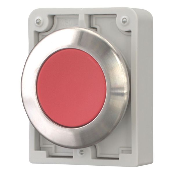 Pushbutton, RMQ-Titan, flat, maintained, red, blank, Front ring stainless steel image 12