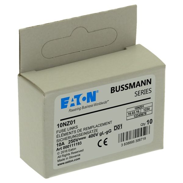 Fuse-link, LV, 10 A, AC 400 V, D01, gL/gG, IEC, time-delay image 3