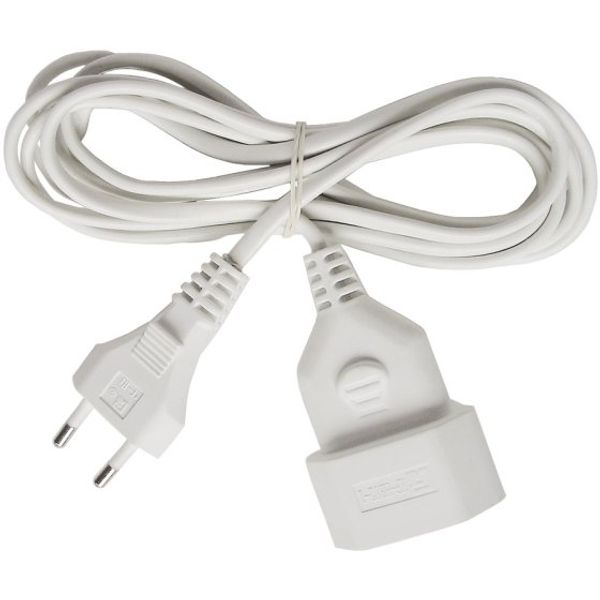 Plastic extension cable 5m white H03VVH2-F 2x0,75 image 1