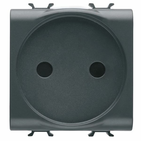 FRENCH STANDARD SOCKET-OUTLET 250V ac - 2P 16A - 2 MODULES - SATIN BLACK - CHORUSMART image 2