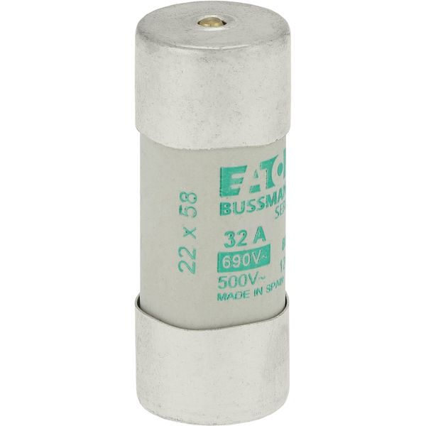 Fuse-link, LV, 32 A, AC 690 V, 22 x 58 mm, aM, IEC, with striker image 21