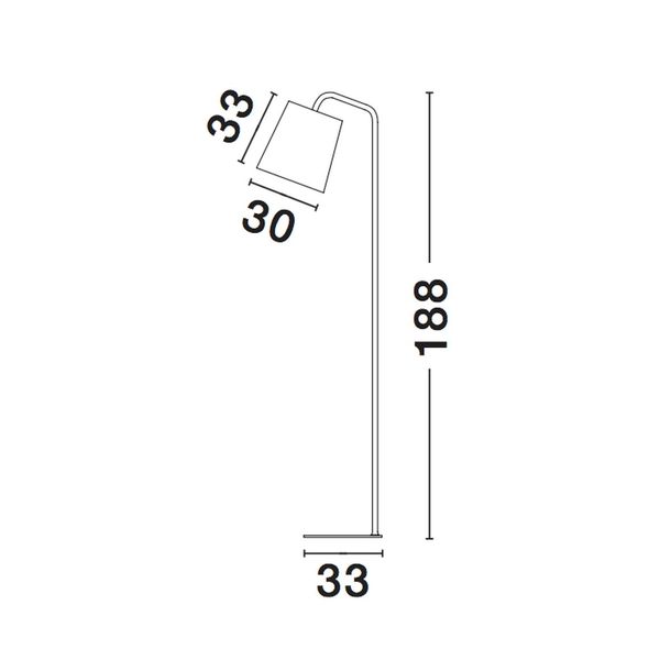 Matt White Metal Outside Matt White Inside Black Fabric Wire LED E27 1x12 Watt 230 Volt IP20 Bulb Excluded Cable Length: 150 cm D: 30 H: 188 cm image 1