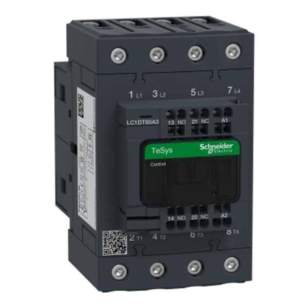 TeSys Deca contactor - 4P(4 NO) - AC-1 - = 440 V 80 A - 230 V AC 50/60 Hz coil image 4