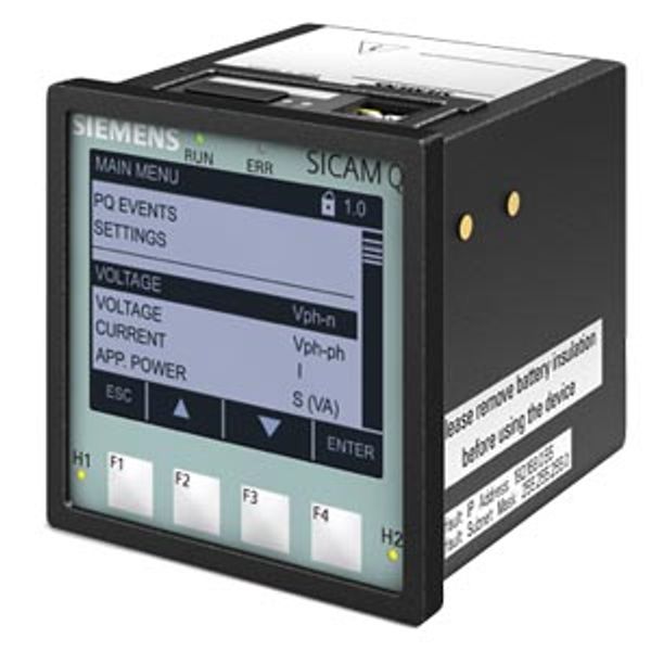 Multifunctional Power Quality Instrument SICAM Q100, PQI-A, Dimensions 96mm x 96mm x 100mm, Panel flush-mounting device with LCD, power supply voltage: DC  7KG9501-0AA01-2AA1 image 1