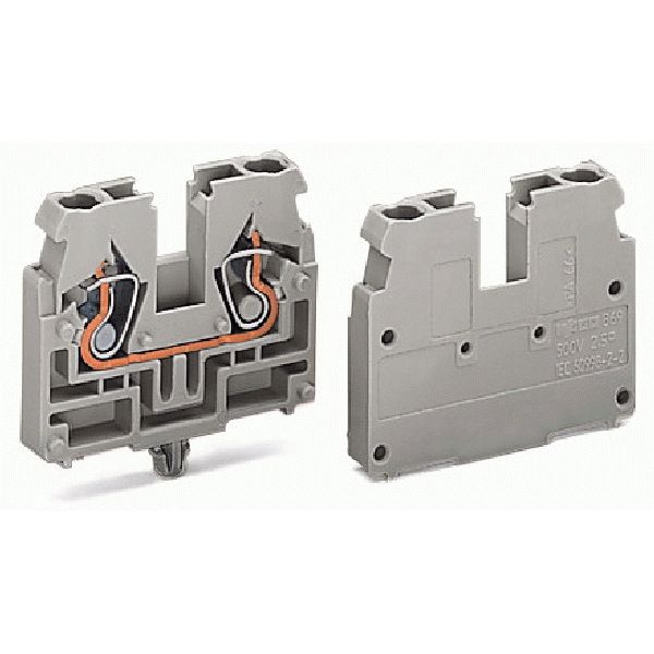 2-conductor end terminal block without push-buttons suitable for Ex i image 1