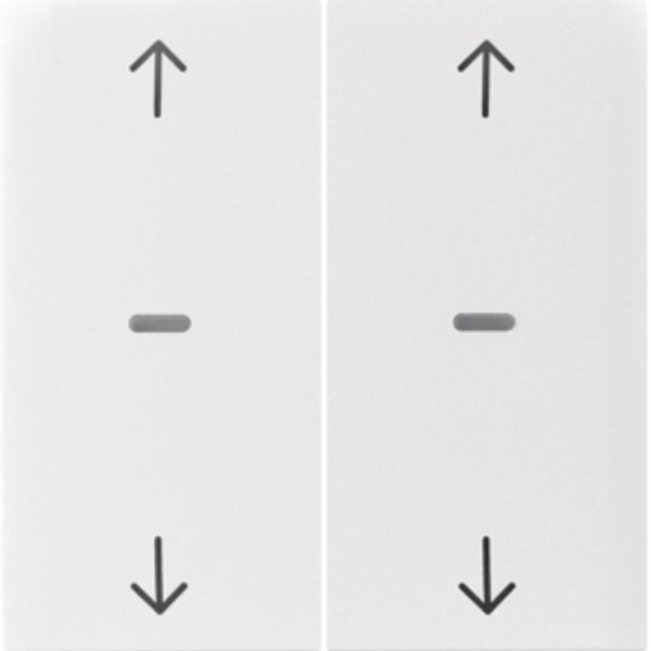 Cover arrow f. 2gang f. push-button m, clearlenses, S.1/B.3/B.7, p.whi image 1