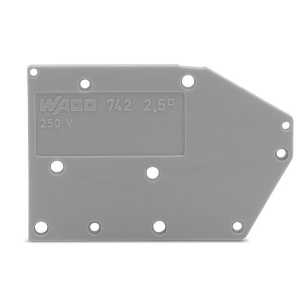 End plate snap-fit type 1.5 mm thick blue image 1