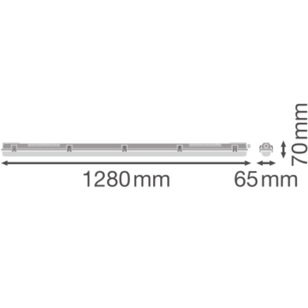 DAMP PROOF HOUSING EMERGENCY 1200 P 1XLAMP IP65 image 19