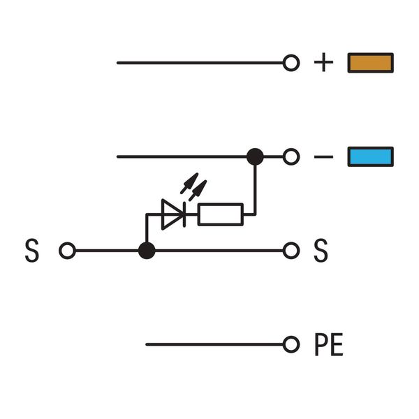 4-conductor sensor terminal block LED (red) for PNP-(high-side) switch image 2