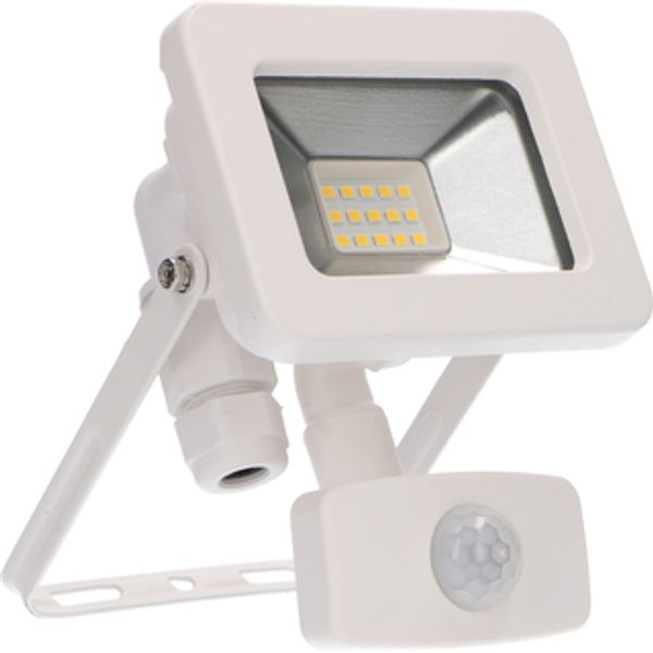 Floodlight - 10W 1100lm 4000K IP44  - Sensor - Sanan LED - White image 1