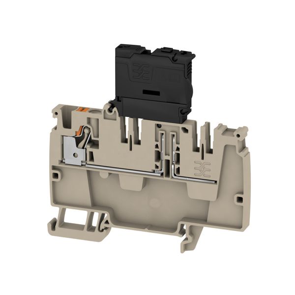 Feed-through terminal block, PUSH IN, 4 mm², 250 V, 6.3 A, Number of c image 1