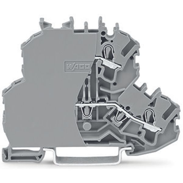 Double-deck terminal block Through/through terminal block with end pla image 2