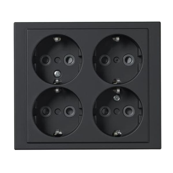 404EA-885 Socket outlet Black - Impressivo image 1