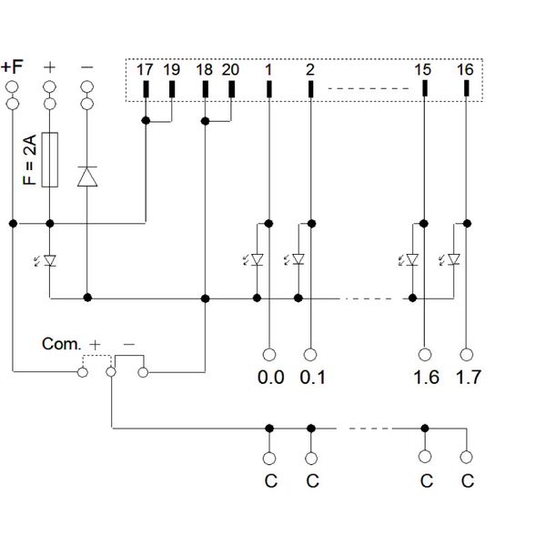 Interface module for system wiring Pluggable connector per DIN 41651 M image 5