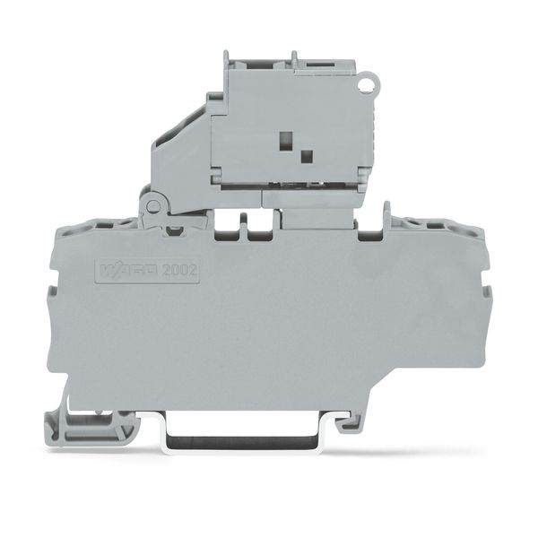 2-conductor fuse terminal block with pivoting fuse holder with additio image 1