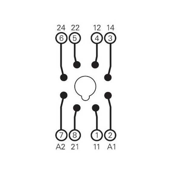 8-pole socket with screw connection for 2-pole MT-relays image 2