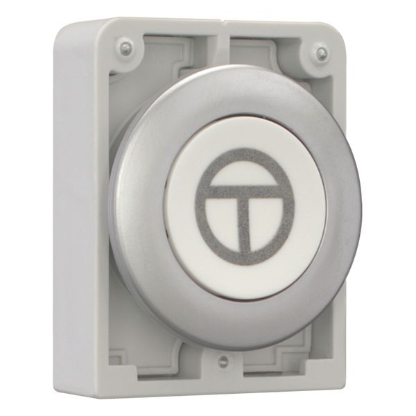 Pushbutton, RMQ-Titan, Flat, momentary, White, inscribed, Metal bezel, ON/OFF image 8