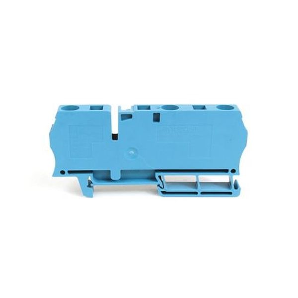 Allen-Bradley, 1492-L6T, Spring Clamp Terminal Block, One-Circuit Feed-Through Block,6 mm (# 22 AWG - # 10 AWG), 4 mm for H4 block, 2 Connection points on one side, Gray (Standard), image 1