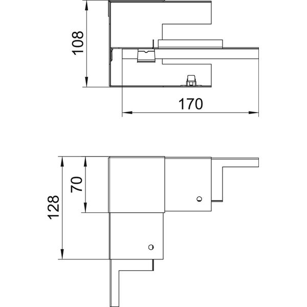 GS-SI70110RW Internal corner simple, symmetrical 70x110x128 image 2