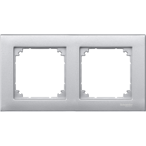 M-Plan frame, 2-gang, aluminium image 4