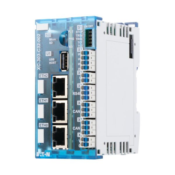 XC303 modular PLC, small PLC, programmable CODESYS 3, SD Slot, USB, 3x Ethernet, 2x CAN, RS485, four digital inputs/outputs image 10