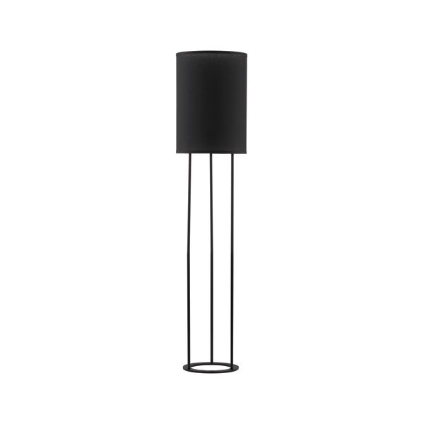 Black Fabric Shade & Black Aluminium LED E27 1x12 Watt 230 Volt IP20 Bulb Excluded Cable Length: 300 cm D: 30 H: 135 cm image 1