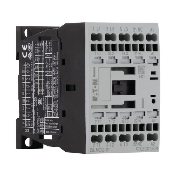 Contactor, 3 pole, 380 V 400 V 5.5 kW, 1 NC, 24 V DC, DC operation, Spring-loaded terminals image 10