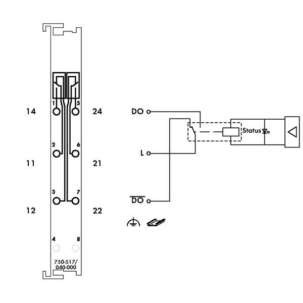 2-channel relay output AC 250 V 1 A dark gray image 5