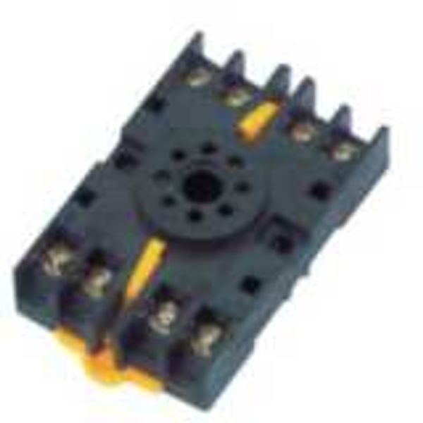 Socket, DIN rail/surface mounting, 8-pin, screw terminals image 1