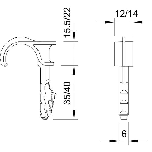 1974 16-23 Plug-in clip single 16-23mm image 2