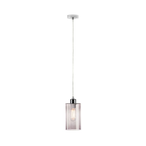 FENDA E27 pendant,chrome,without canopy & shade,open cable image 2