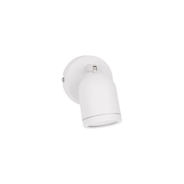 Sandy White Metal   LED GU10 1x10 Watt 230 Volt  IP44 Bulb Excluded  D: 6.1 W: 9.7 H: 7.2 cm Rotating & Adjustable image 1