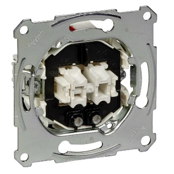 Two-circuit swit.insrt 1P w. locat.light,flush-mntd,10 AX, AC 250 V, screwl. image 2