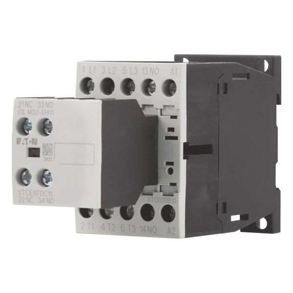 Contactor, 380 V 400 V 5.5 kW, 2 N/O, 1 NC, 24 V DC, DC operation, Screw terminals image 2