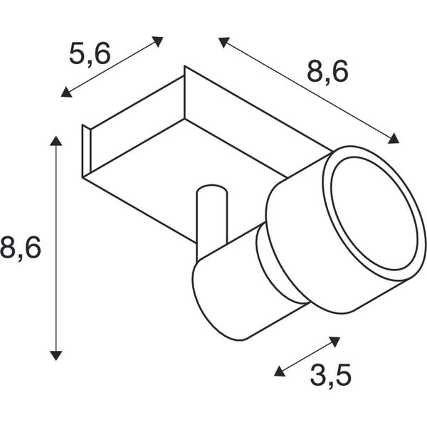 PURI 1 ceiling light, matt black, GU10, max. 50W image 2