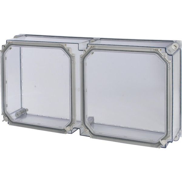 Covers, +door, transparent, HxWxD=750x375x191mm, NA type image 1