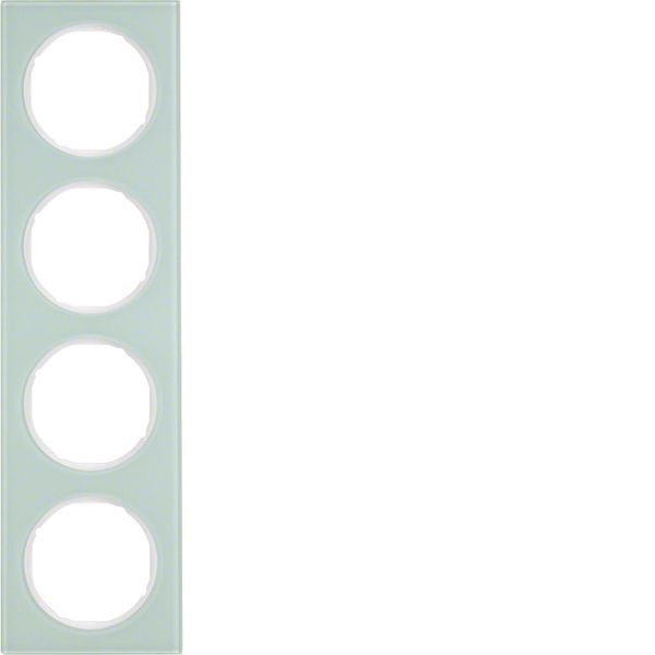 Frame 4gang, R.3, glass p. white image 1