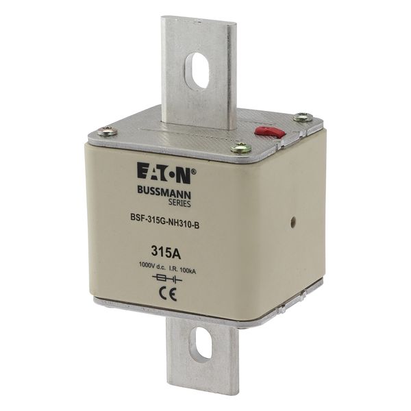 Fuse-link, high speed, 315 A, DC 1000 V, NH3, 71 x 76 x 150 mm, gBat, IEC, bolted connection image 10