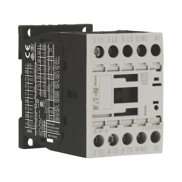 Contactor, 3 pole, 380 V 400 V 3 kW, 1 N/O, 230 V 50 Hz, 240 V 60 Hz, AC operation, Screw terminals image 10