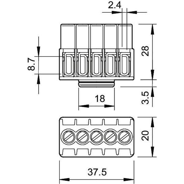 KL-T 01-04 Terminal strip  4mm² image 2